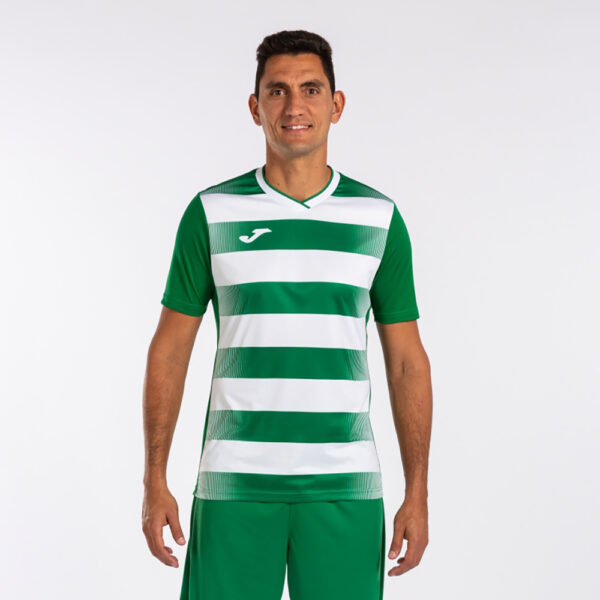 Tricou sport Joma Europa V, Verde / Alb - imagine 3
