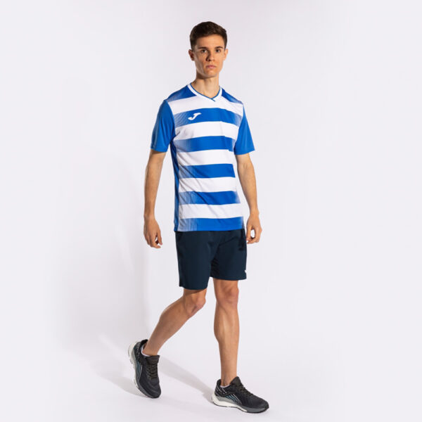 Tricou sport Joma Europa V, Albastru Royal / Alb - imagine 3