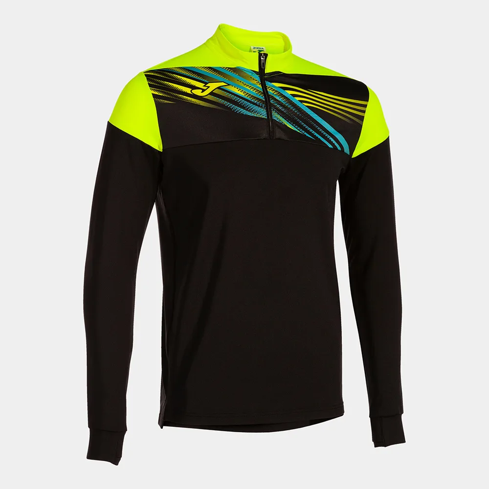 Bluza antrenament Joma Elite X, Negru / Galben Fluo - imagine 1