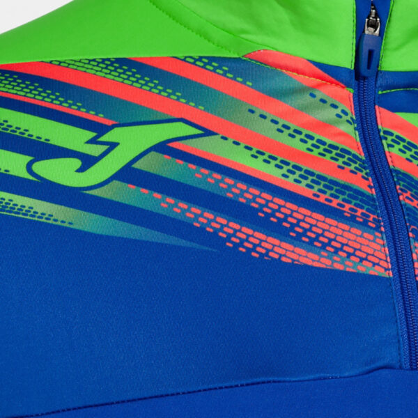 Bluza antrenament Joma Elite X, Albastru Royal / Verde Fluo - imagine 3