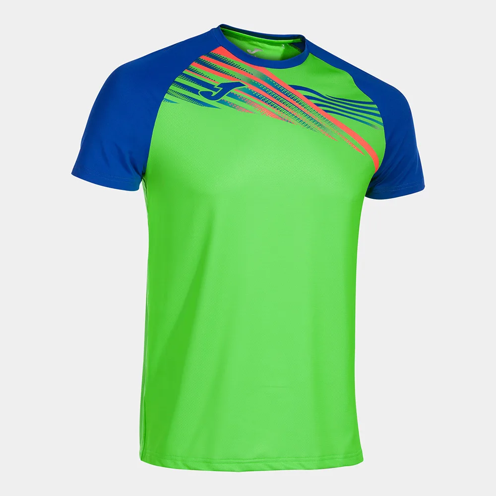 Tricou alergare Joma Elite X, Verde Fluo / Albastru Royal - imagine 1