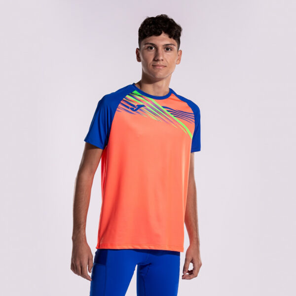 Tricou alergare Joma Elite X, Coral / Albastru Royal - imagine 4