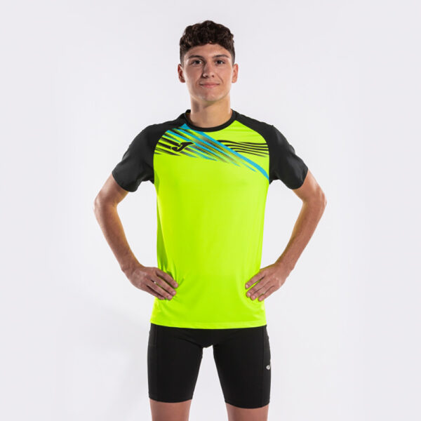 Tricou alergare Joma Elite X, Galben Fluo / Negru - imagine 4