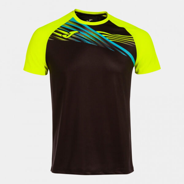 Tricou alergare Joma Elite X, Negru / Galben Fluo - imagine 3