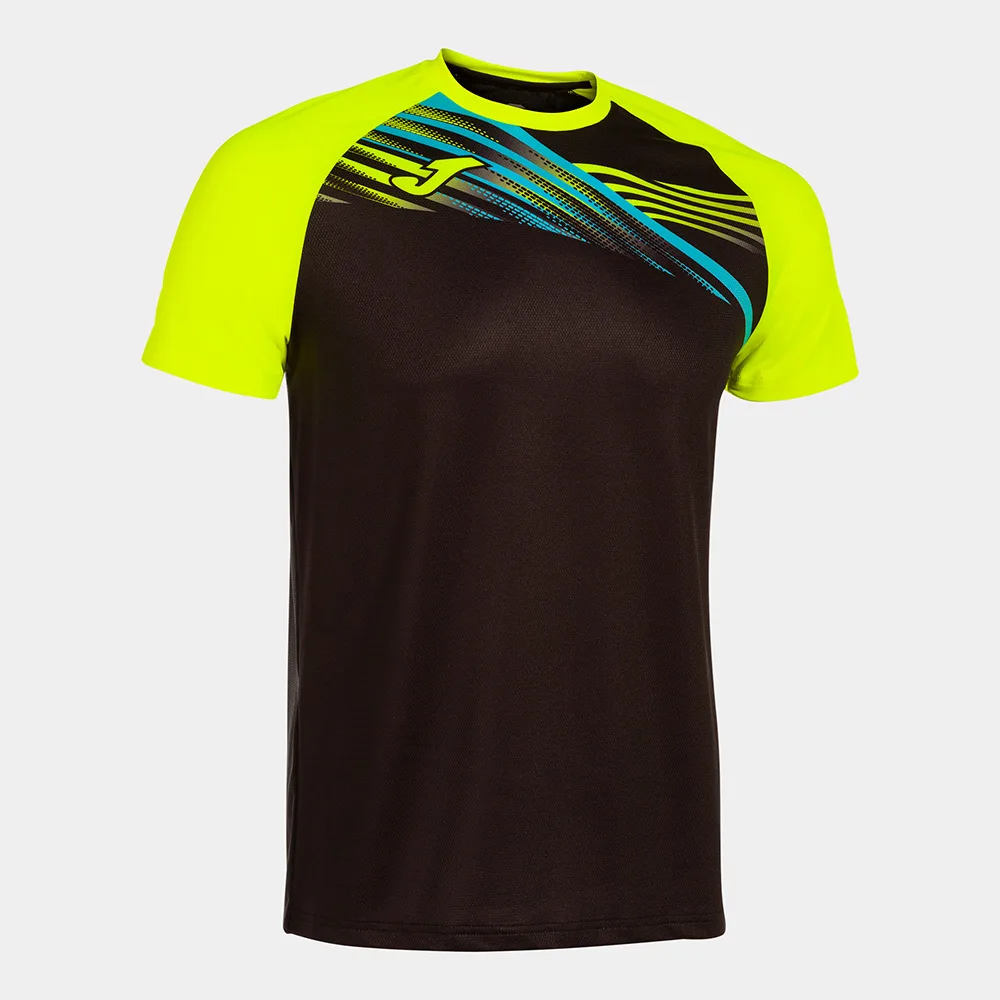 Tricou alergare Joma Elite X, Negru / Galben Fluo - imagine 1