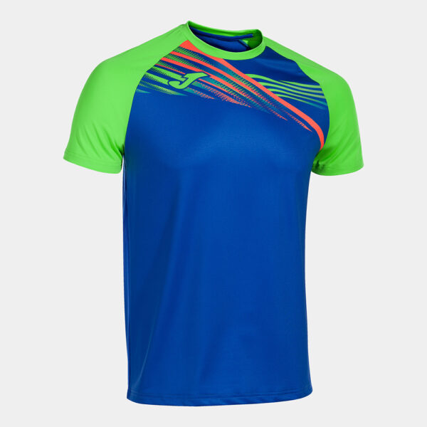 Tricou alergare Joma Elite X, Albastru Royal / Verde Fluo - imagine 1
