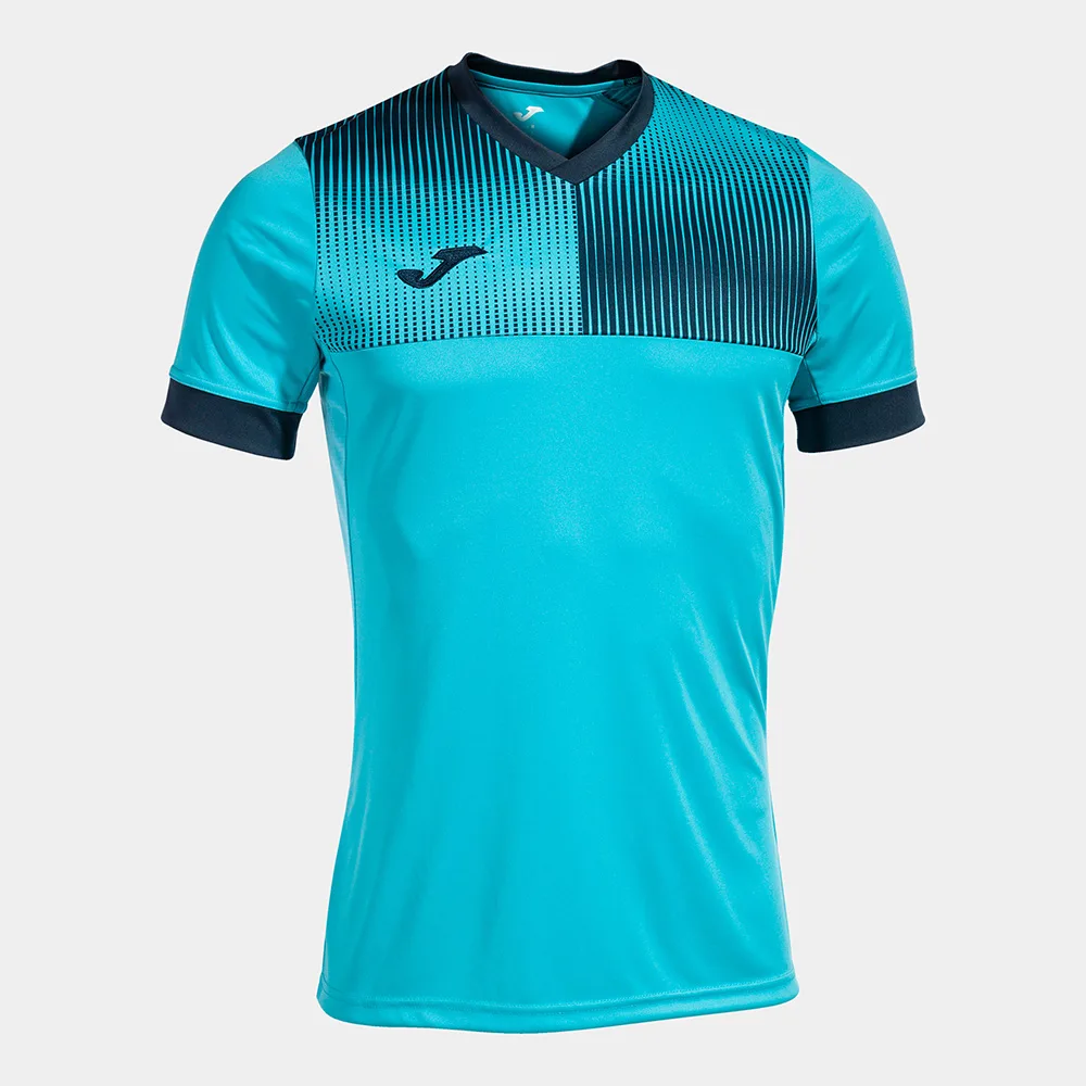Tricou fotbal Joma Supernova Eco, Turcoaz Fluo / Bleumarin - imagine 1