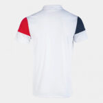 Tricou polo Joma Crew V, Alb / Rosu - imagine 2