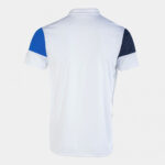 Tricou polo Joma Crew V, Alb / Albastru Royal - imagine 2