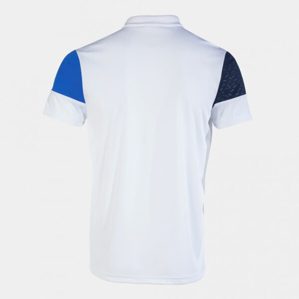 Tricou polo Joma Crew V, Alb / Albastru Royal - imagine 2