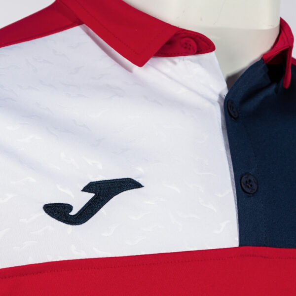 Tricou polo Joma Crew V, Rosu / Bleumarin - imagine 3