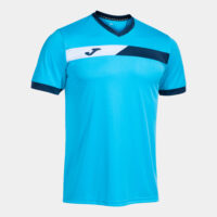 Tricou tenis Joma Court, Turcoaz Fluo / Bleumarin