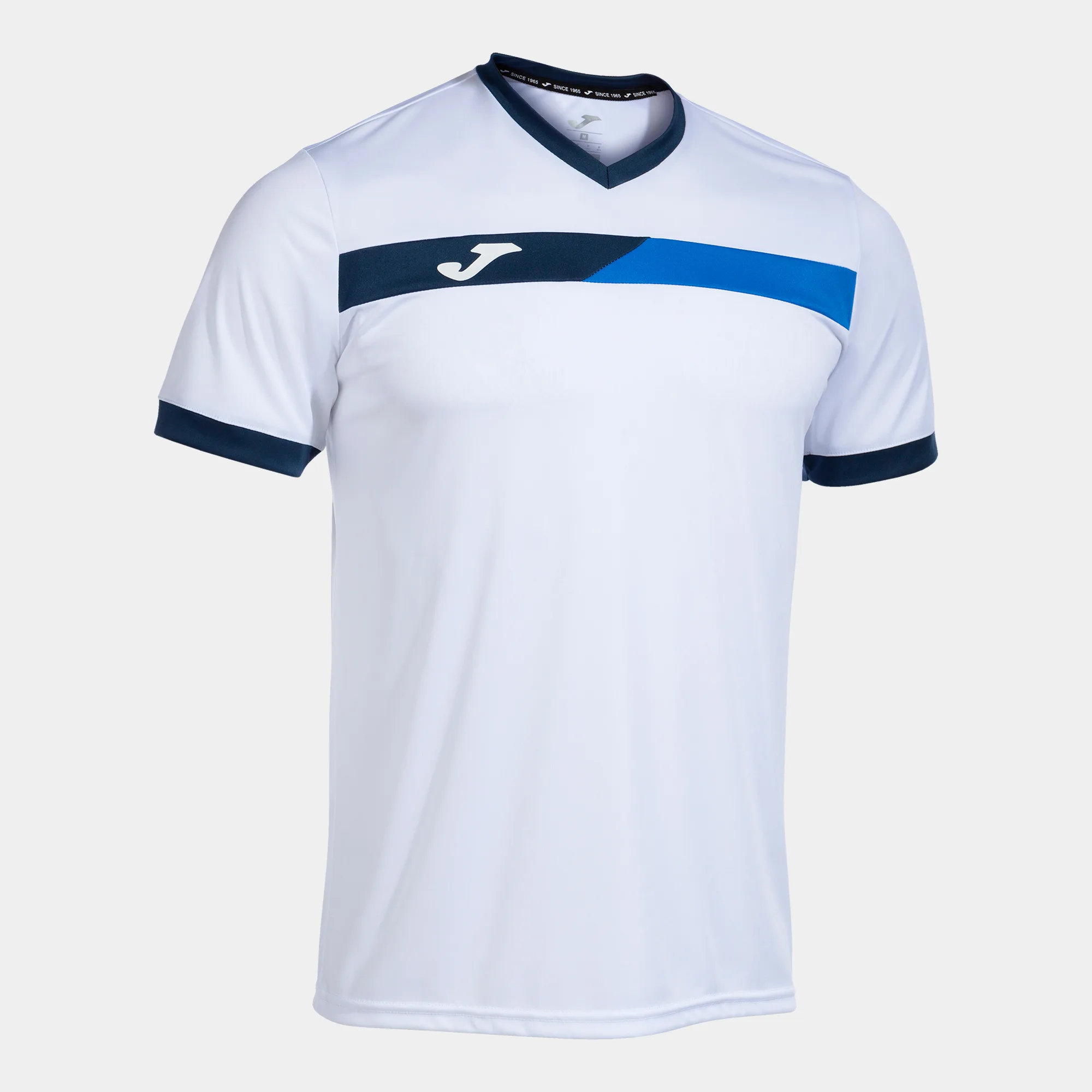 Tricou tenis Joma Court, Alb / Albastru Royal - imagine 1