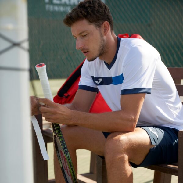 Tricou tenis Joma Court, Alb / Albastru Royal - imagine 4