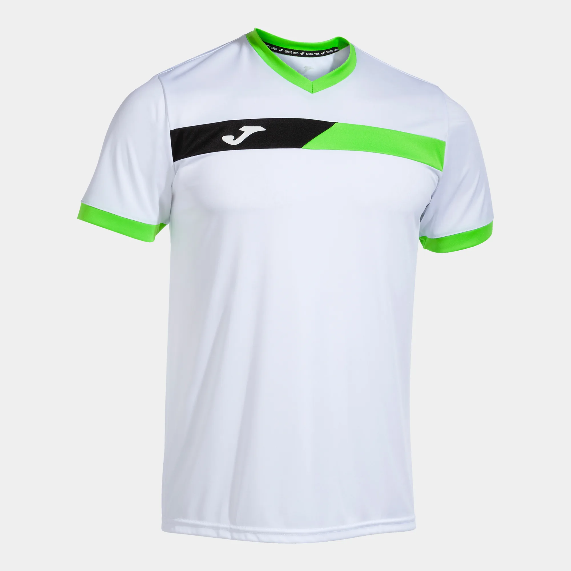 Tricou tenis Joma Court, Alb / Verde Fluo - imagine 1