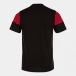 Tricou bumbac Joma Crew V, Negru / Rosu - imagine 2