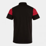 Tricou polo bumbac Joma Crew V, Negru / Rosu - imagine 2