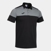 Tricou polo bumbac Joma Crew V, Negru / Gri