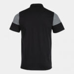 Tricou polo bumbac Joma Crew V, Negru / Gri - imagine 2
