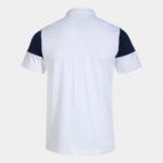 Tricou polo bumbac Joma Crew V, Alb / Bleumarin - imagine 2