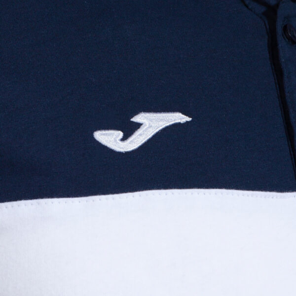 Tricou polo bumbac Joma Crew V, Alb / Bleumarin - imagine 3