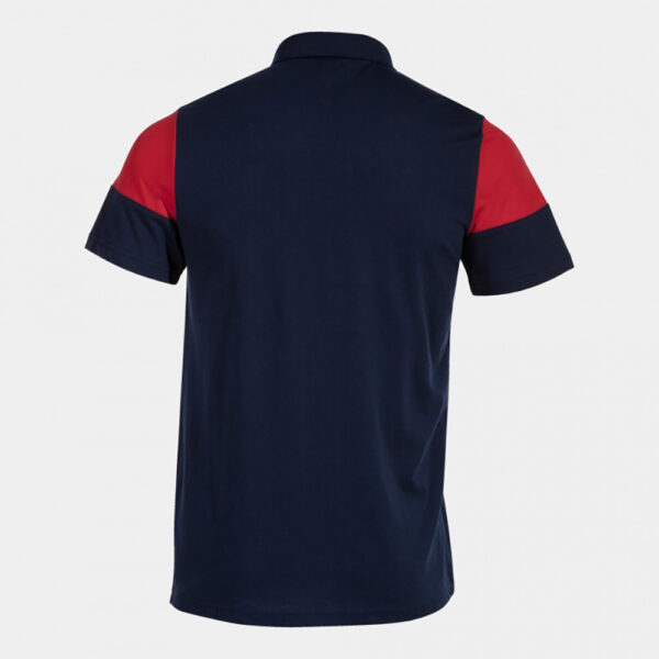 Tricou polo bumbac Joma Crew V, Bleumarin / Rosu - imagine 2
