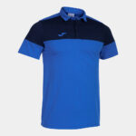 Tricou polo bumbac Joma Crew V, Albastru Royal / Bleumarin