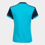 Tricou tenis dama Joma Montreal, Turcoaz Fluo / Bleumarin - imagine 2
