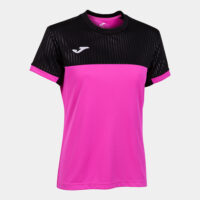 Tricou tenis dama Joma Montreal, Roz Fluo / Negru