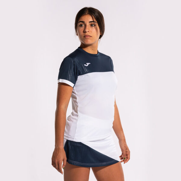 Tricou tenis dama Joma Montreal, Alb / Bleumarin - imagine 4