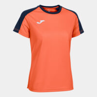Tricou sport dama Joma Eco Championship, Portocaliu Fluo / Bleumarin