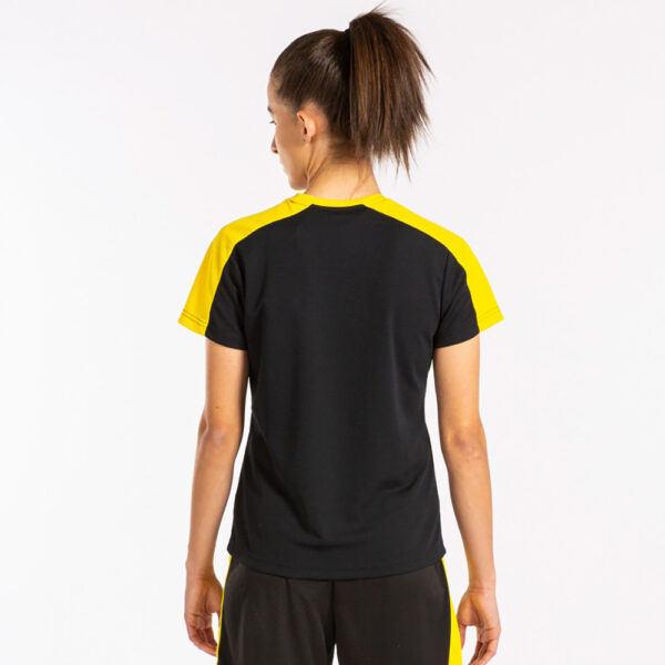 Tricou sport dama Joma Eco Championship, Negru / Galben - imagine 5