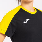 Tricou sport dama Joma Eco Championship, Negru / Galben - imagine 6