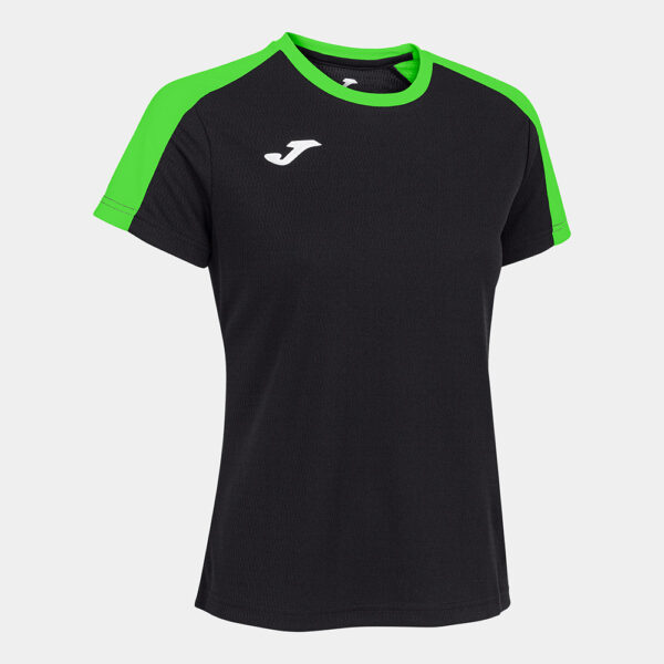 Tricou sport dama Joma Eco Championship, Negru / Verde Fluo - imagine 1
