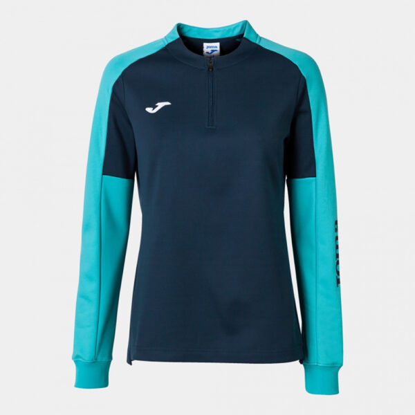 Bluza antrenament dama Joma Eco Championship, Bleumarin / Turcoaz Fluo - imagine 3