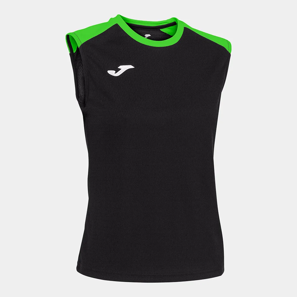 Tricou dama Joma Championship ECO, Negru / Verde Fluo - imagine 1