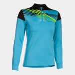 Bluza antrenament dama Joma Elite X, Turcoaz Fluo / Negru