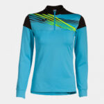 Bluza antrenament dama Joma Elite X, Turcoaz Fluo / Negru - imagine 3