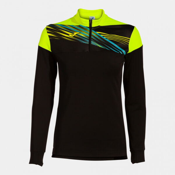 Bluza antrenament dama Joma Elite X, Negru / Galben Fluo - imagine 3