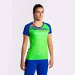Tricou alergare dama Joma Elite X, Verde Fluo / Albastru Royal - imagine 4