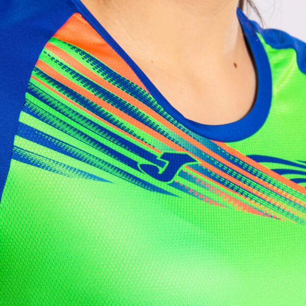 Tricou alergare dama Joma Elite X, Verde Fluo / Albastru Royal - imagine 6