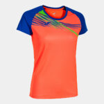 Tricou alergare dama Joma Elite X, Coral / Albastru Royal