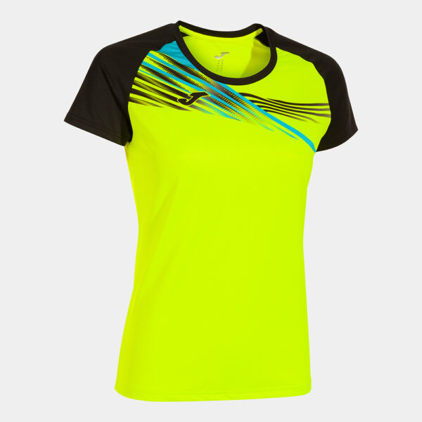 Tricou alergare dama Joma Elite X, Galben Fluo / Negru - imagine 1