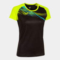 Tricou alergare dama Joma Elite X, Negru / Galben Fluo