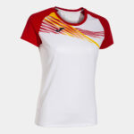 Tricou alergare dama Joma Elite X, Alb / Rosu