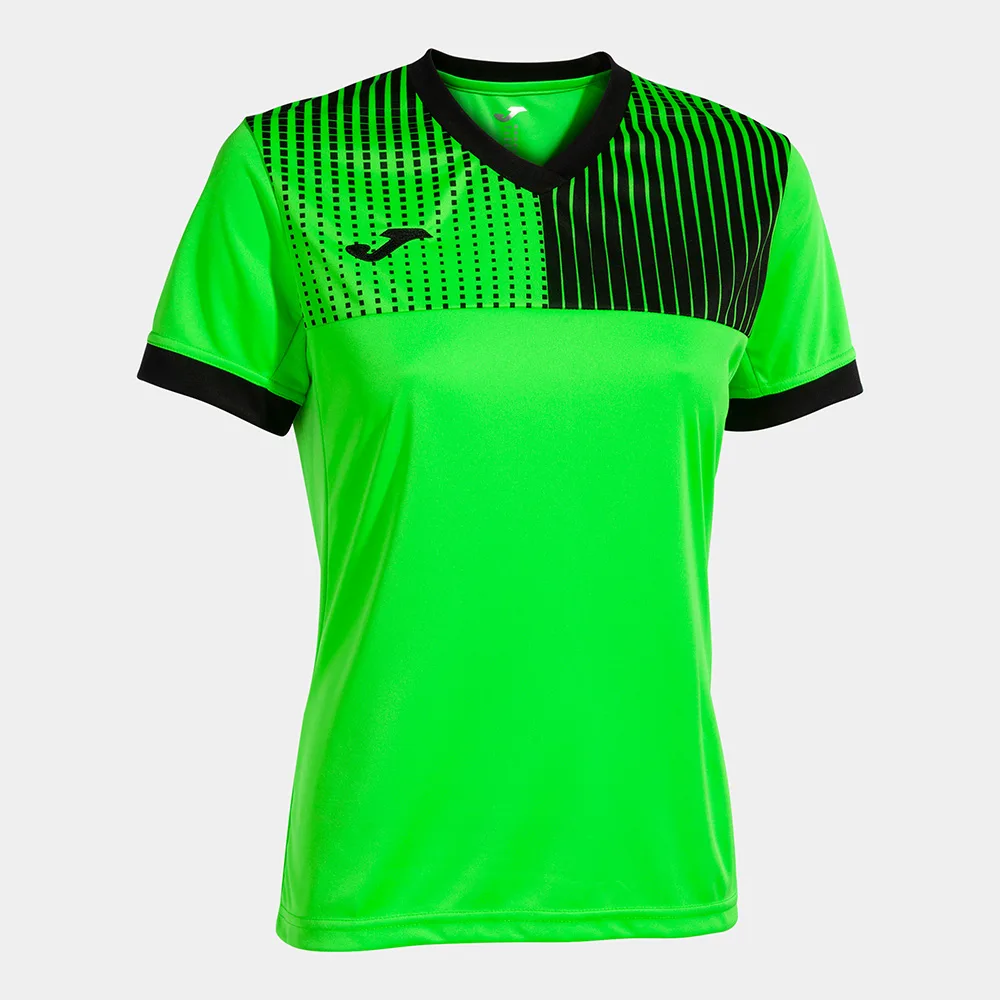 Tricou fotbal dama Joma Supernova Eco, Verde Fluo / Negru - imagine 1