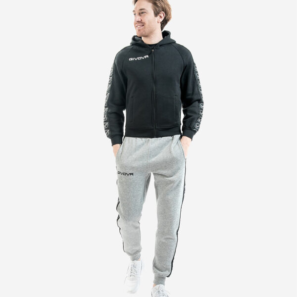 Hanorac Givova Felpa Full-zip Band, Negru - imagine 2