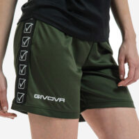Pantaloni scurti sport Givova Poly Band, Verde Militar