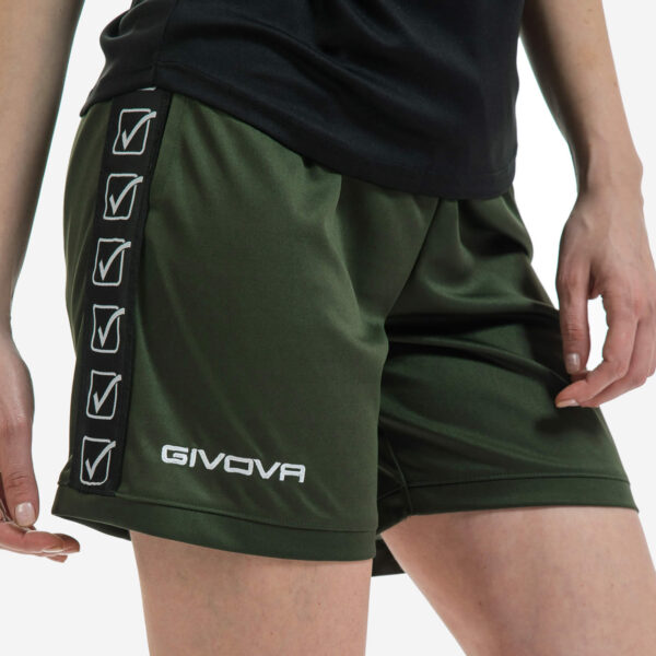 12-25 Pantaloni scurti sport Givova Poly Band, Verde Militar - imagine 1