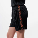 Pantaloni scurti sport Givova Poly Band, Negru / Portocaliu Fluo - imagine 3